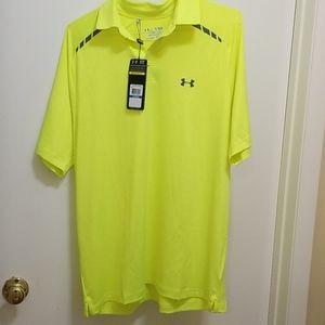 Under Armour Neon Yellow Golf Shirt